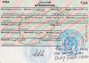 Vizos į Afganistaną pavyzdys